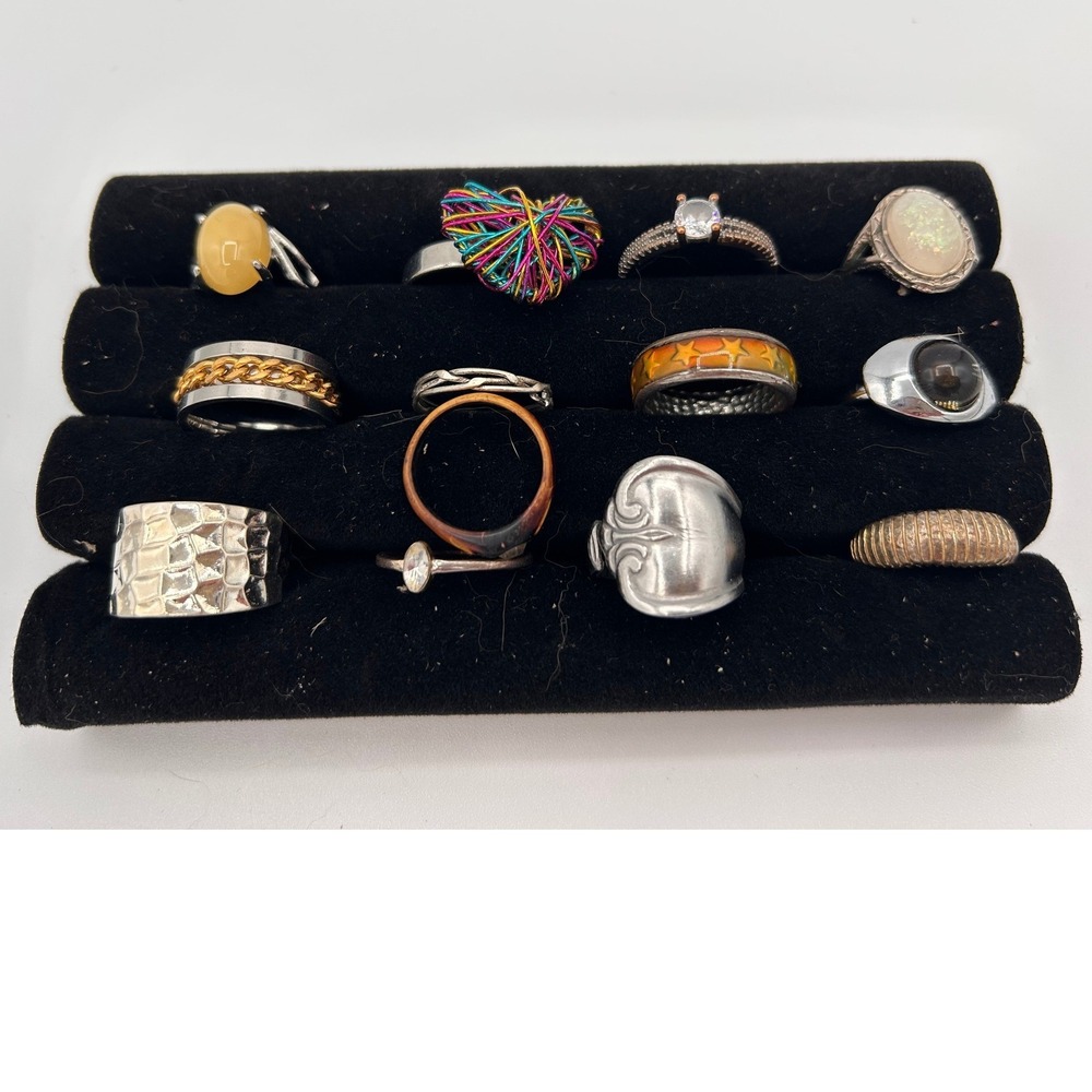 MIXED JEWELRY RING SIZES LOT – TREASURE HUNT FOR RESELLERS!
